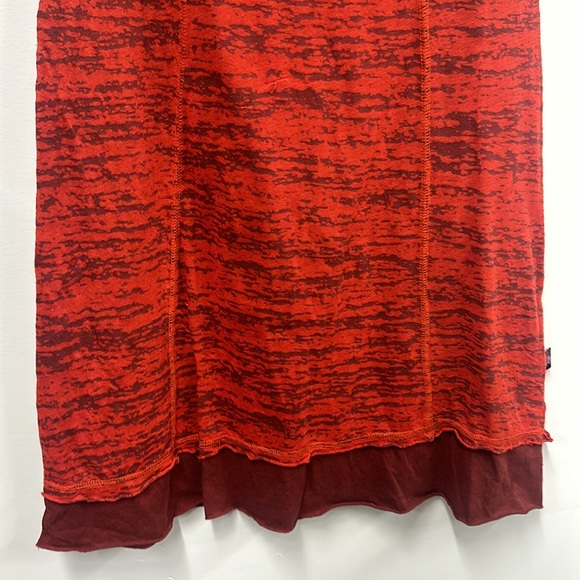 Prana Women's Tyda Burnout Red Sleeveless Cowl Neck Dress Size M - Picture 4 of 7